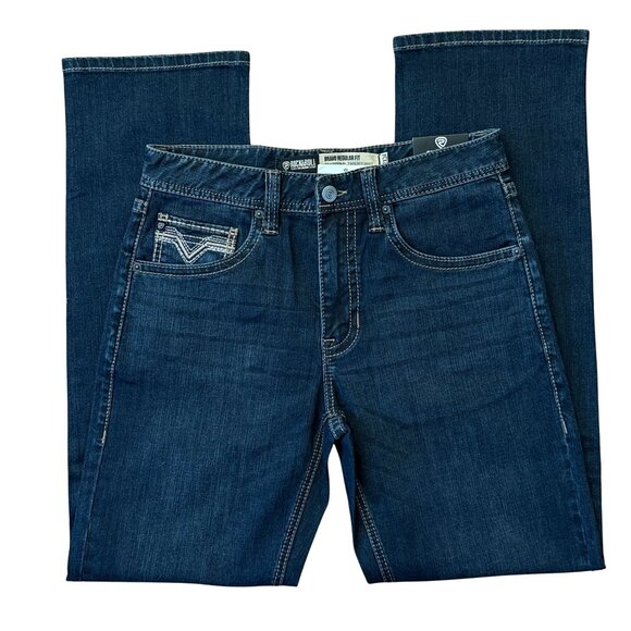 NEW Rock & Roll Denim Men's Bravo High Rise Tapered Bootcut Jeans (32x34) - Picture 5 of 9